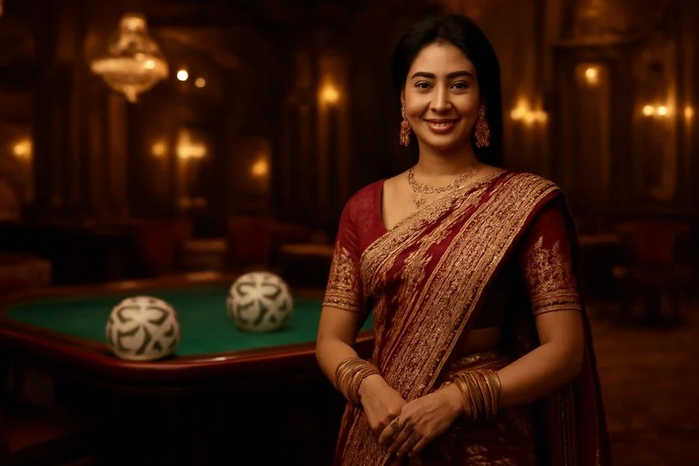 Victorbd লাইভ টেবিলে ডিলারের ক্লোজ শট